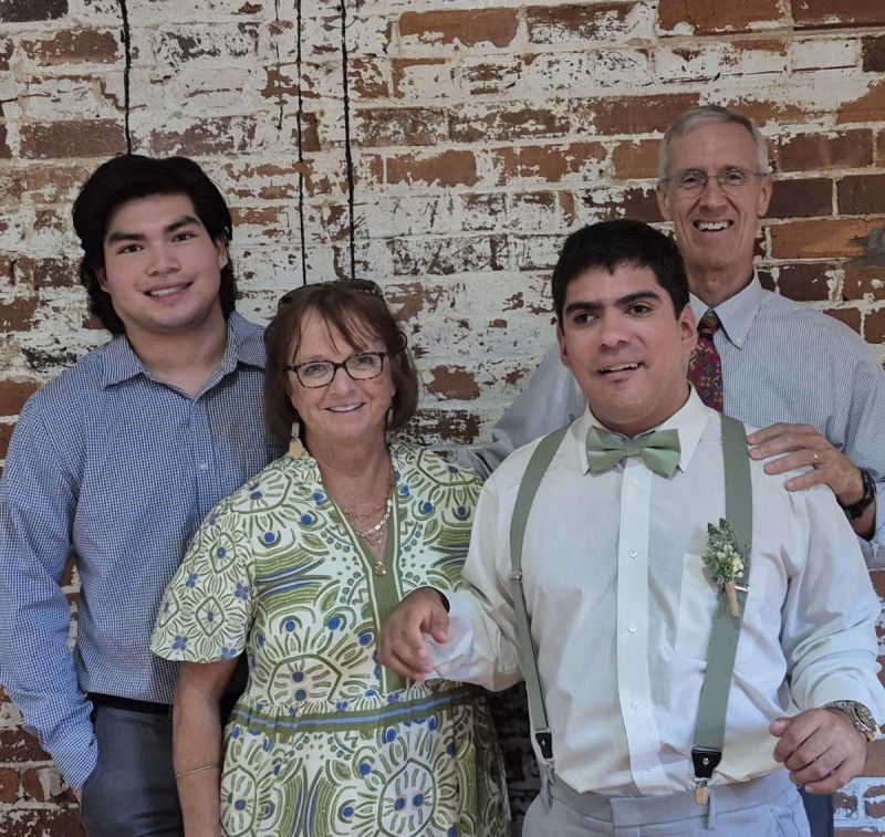 Andes family at a fall wedding