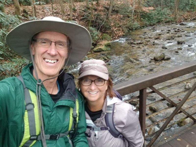 Hiking in the mist at Jones Gap State Park