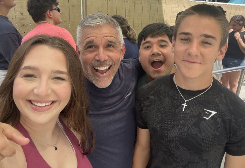 Jason with Kyler, Reese and Dereck at Carowinds (Fury!)