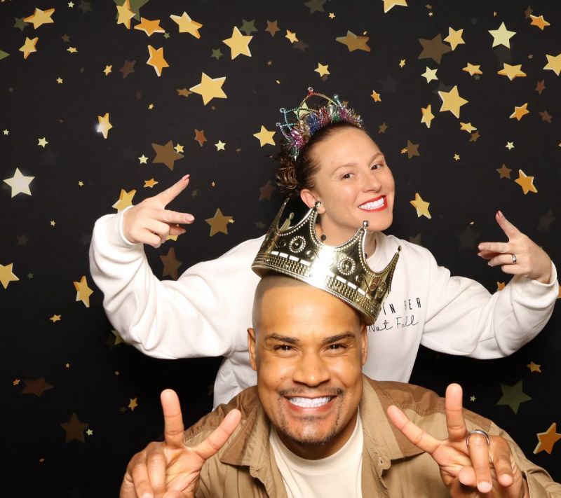 Samad and Christine at a friends party. 