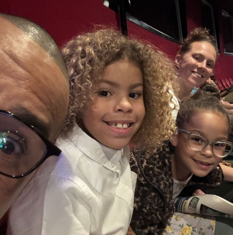 The family at the theater. 