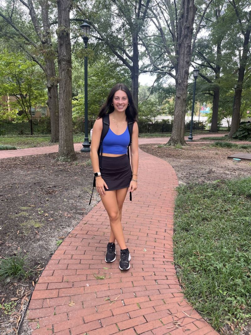 Evelyn's first day at Carolina!