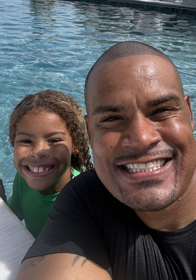 Me and my boy swimming